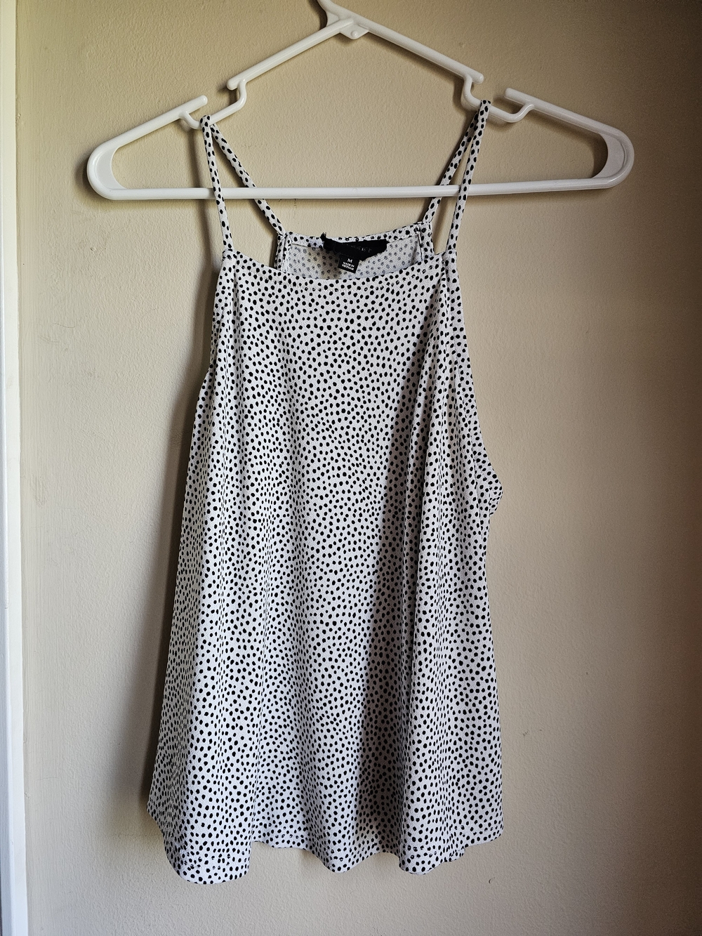 Lightweight White Dalmatian Dot Camisole
